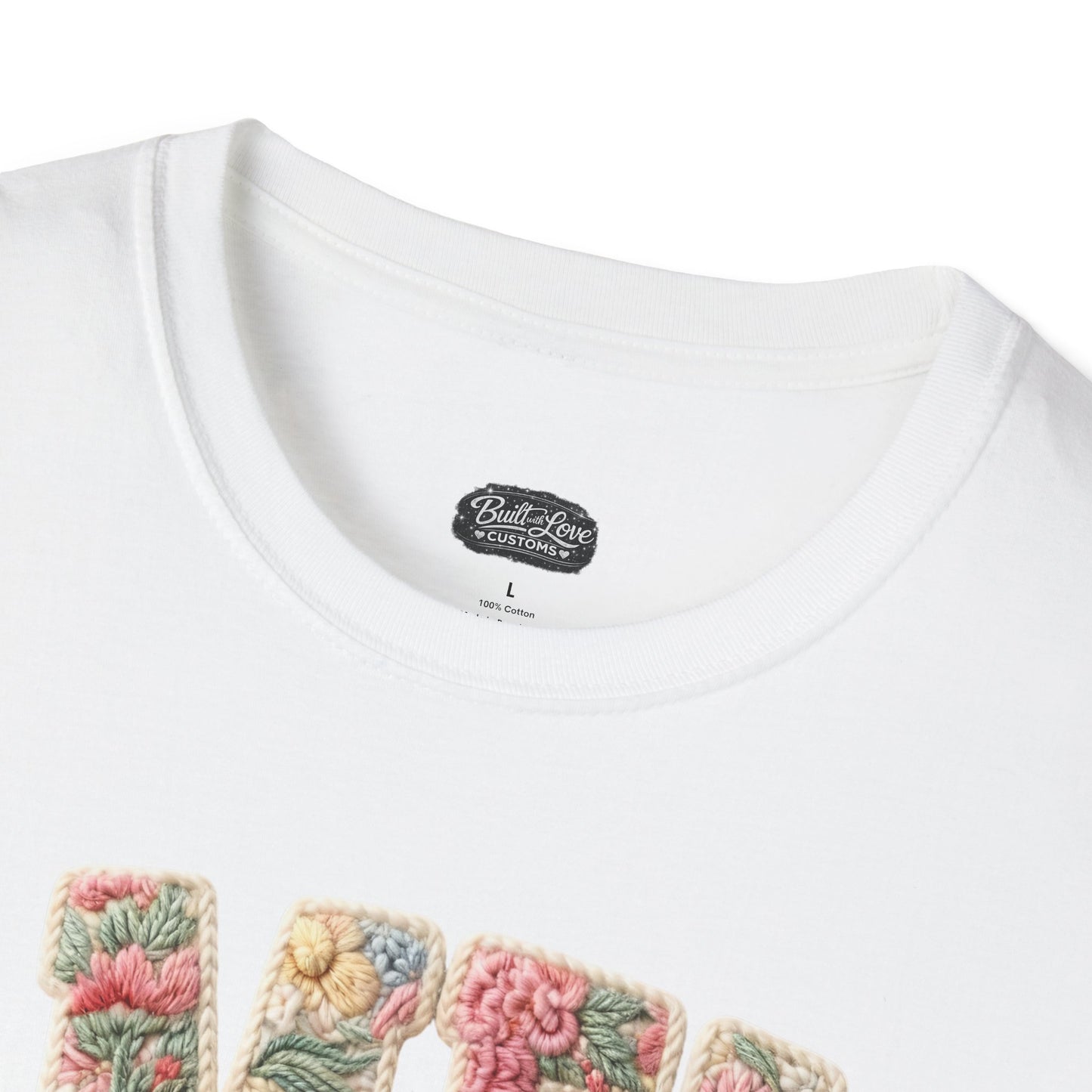 Alien Floral Script T-Shirt — Pink Bow Graphic Tee