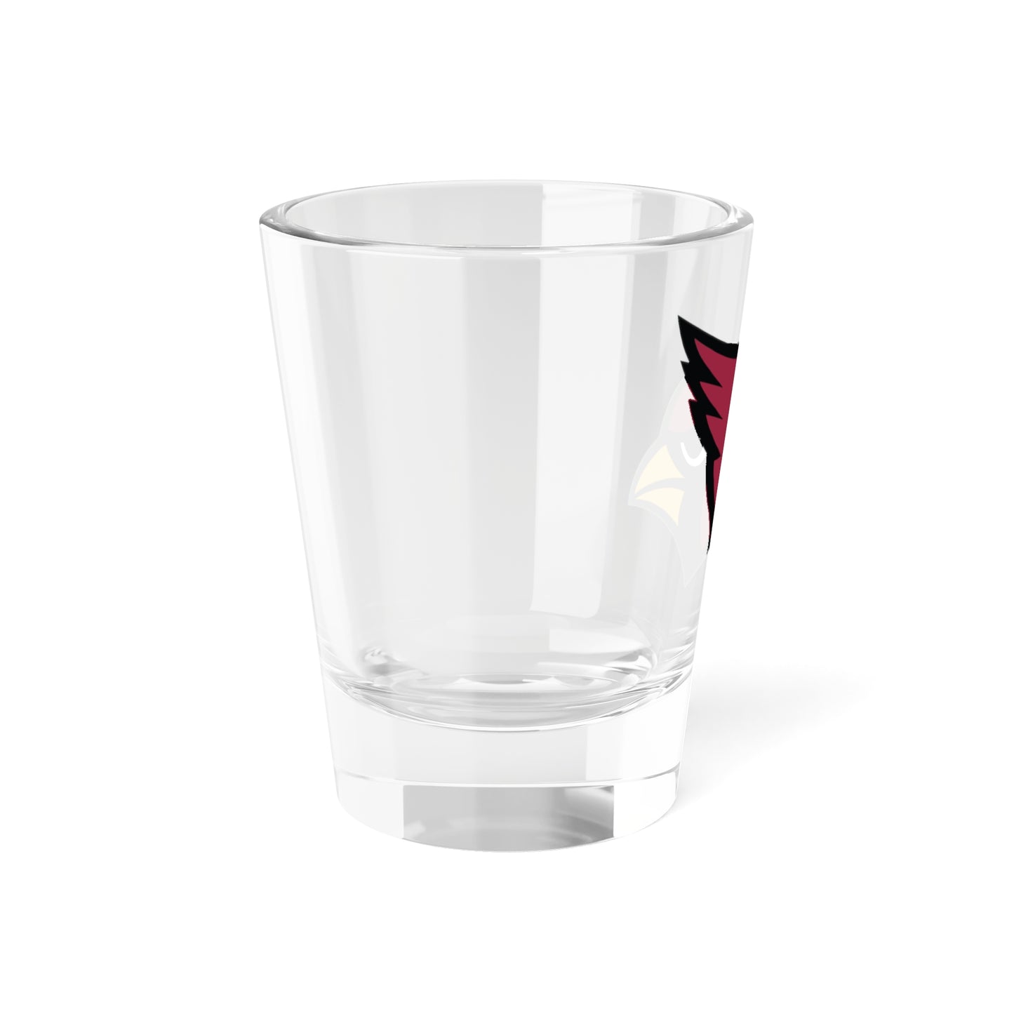 Cardinal Head Shot Glass | 1.5oz Clear Glass