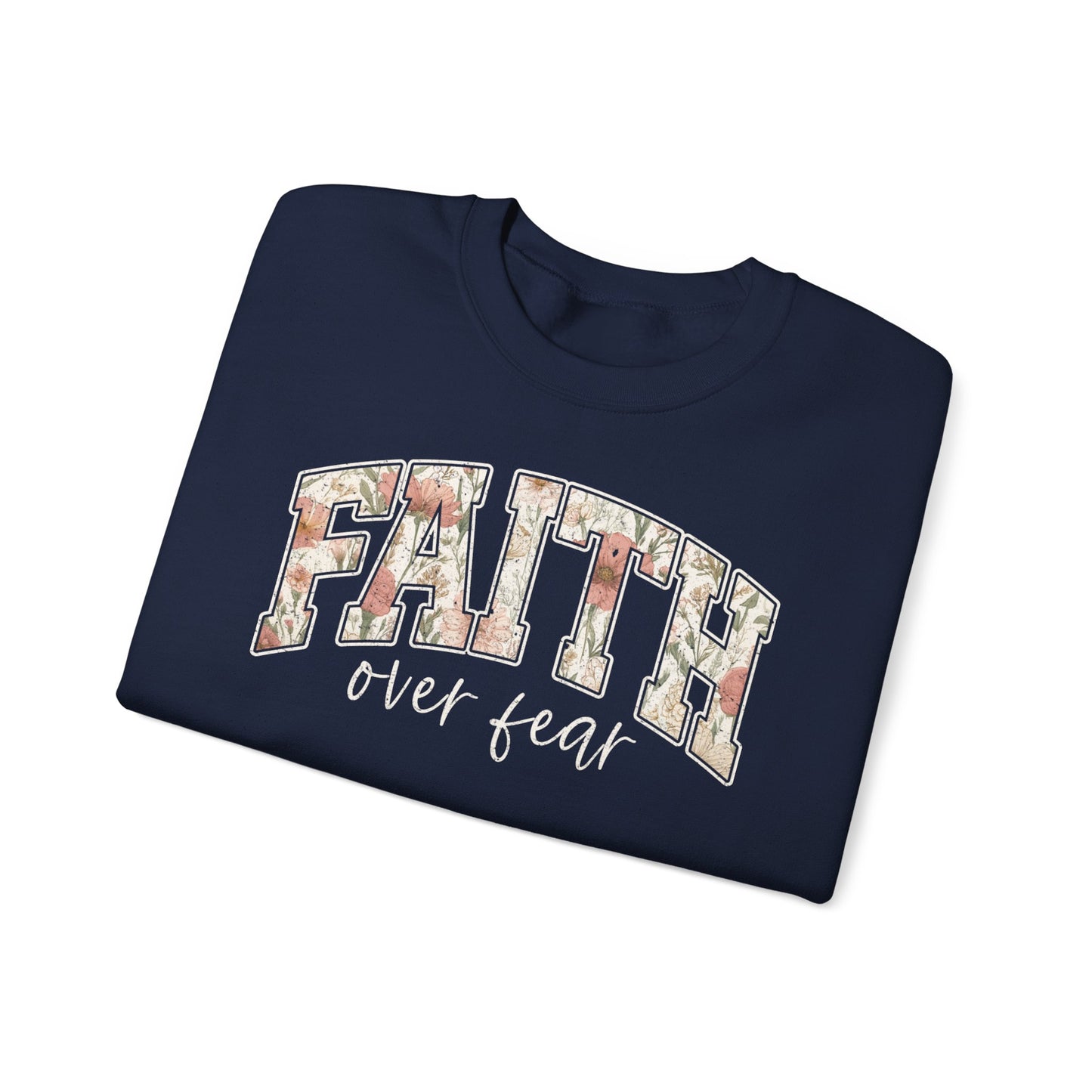 Faith Floral Crewneck Sweatshirt — Women's Floral 'FAITH' Pullover
