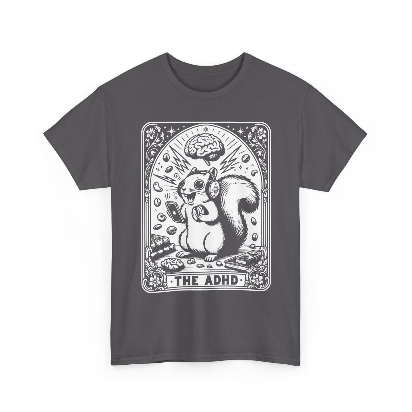The ADHD Squirrel Tee | Cute Retro Illustration, Mental Health Awareness