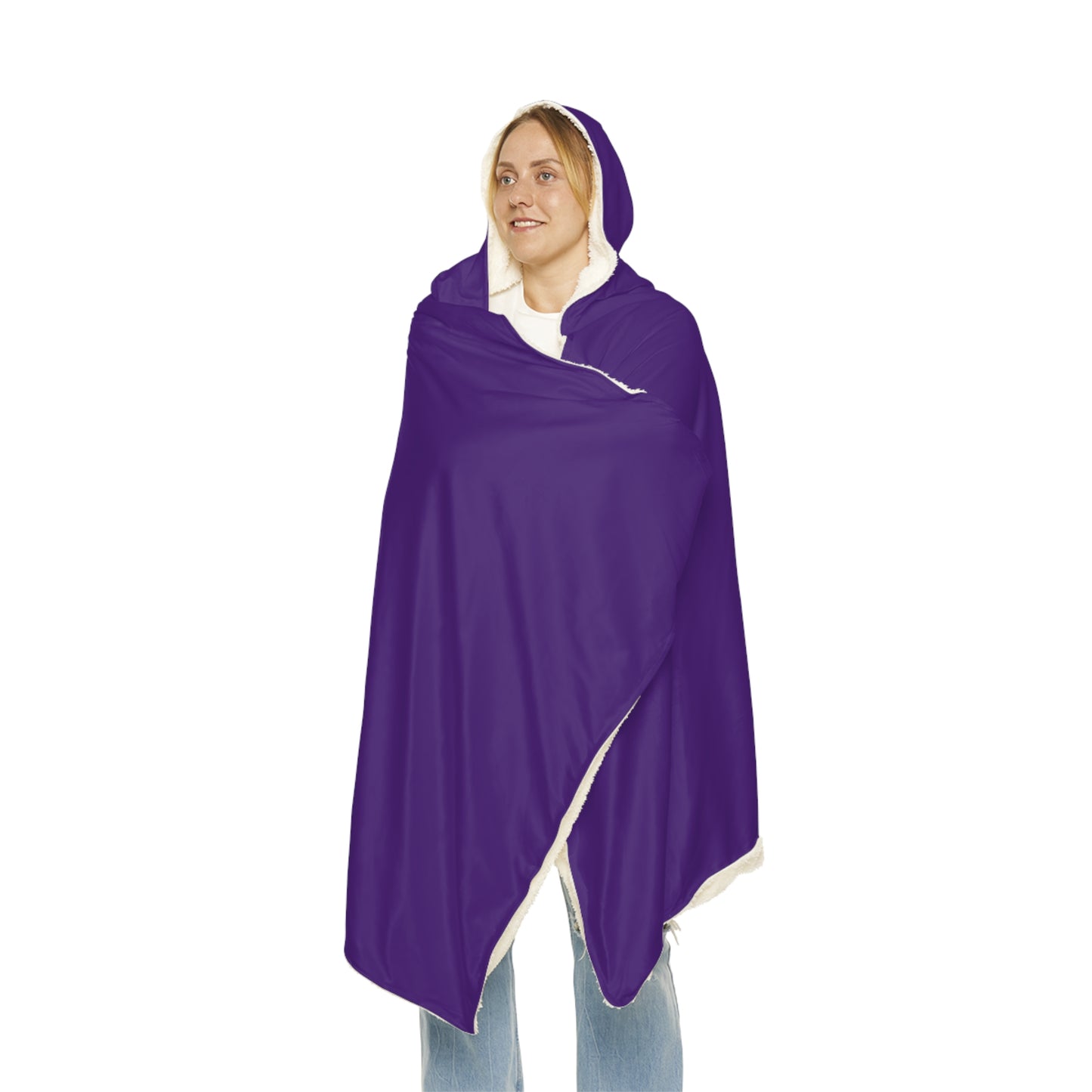 Viking Head Snuggle Blanket | Purple Hooded Throw with Helmet Design