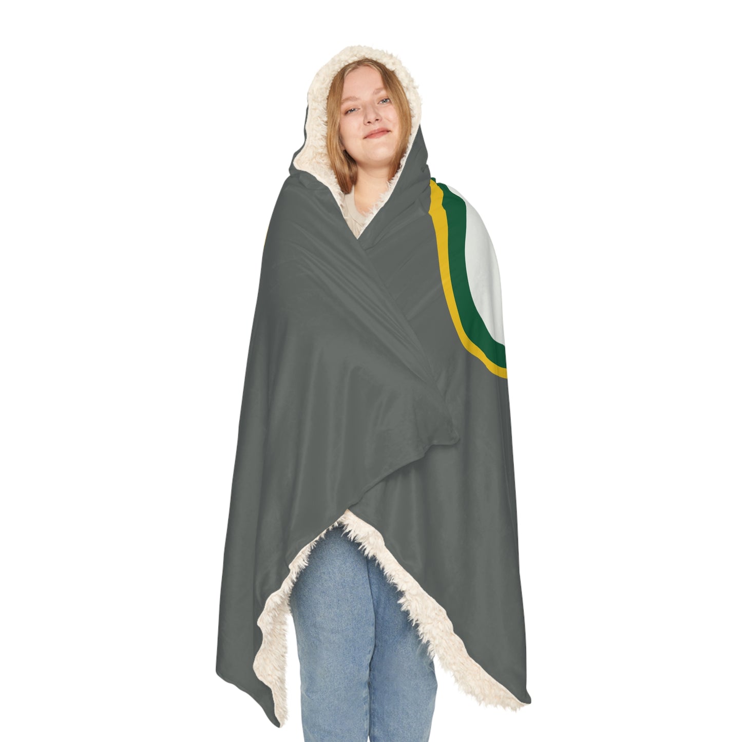 Green Bay Packers Logo Snuggle Blanket | Hooded Fleece Throw