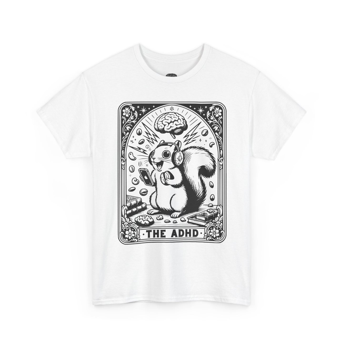 The ADHD Squirrel Tee | Cute Retro Illustration, Mental Health Awareness