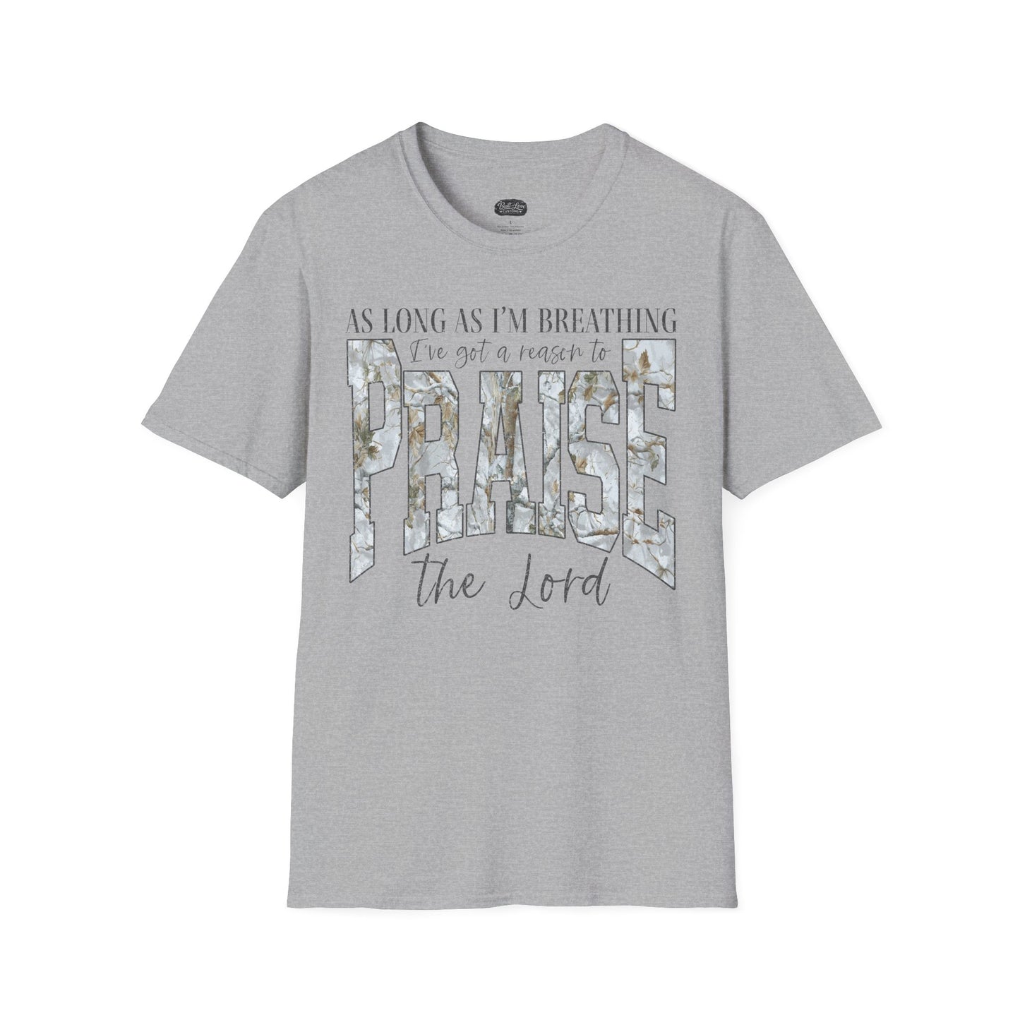 Praise the Lord T-Shirt | Floral Lettering Christian Faith Tee