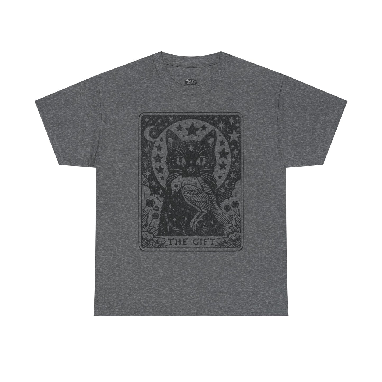 Tarot Cat with Bird T-Shirt | The Gift tarot card illustration