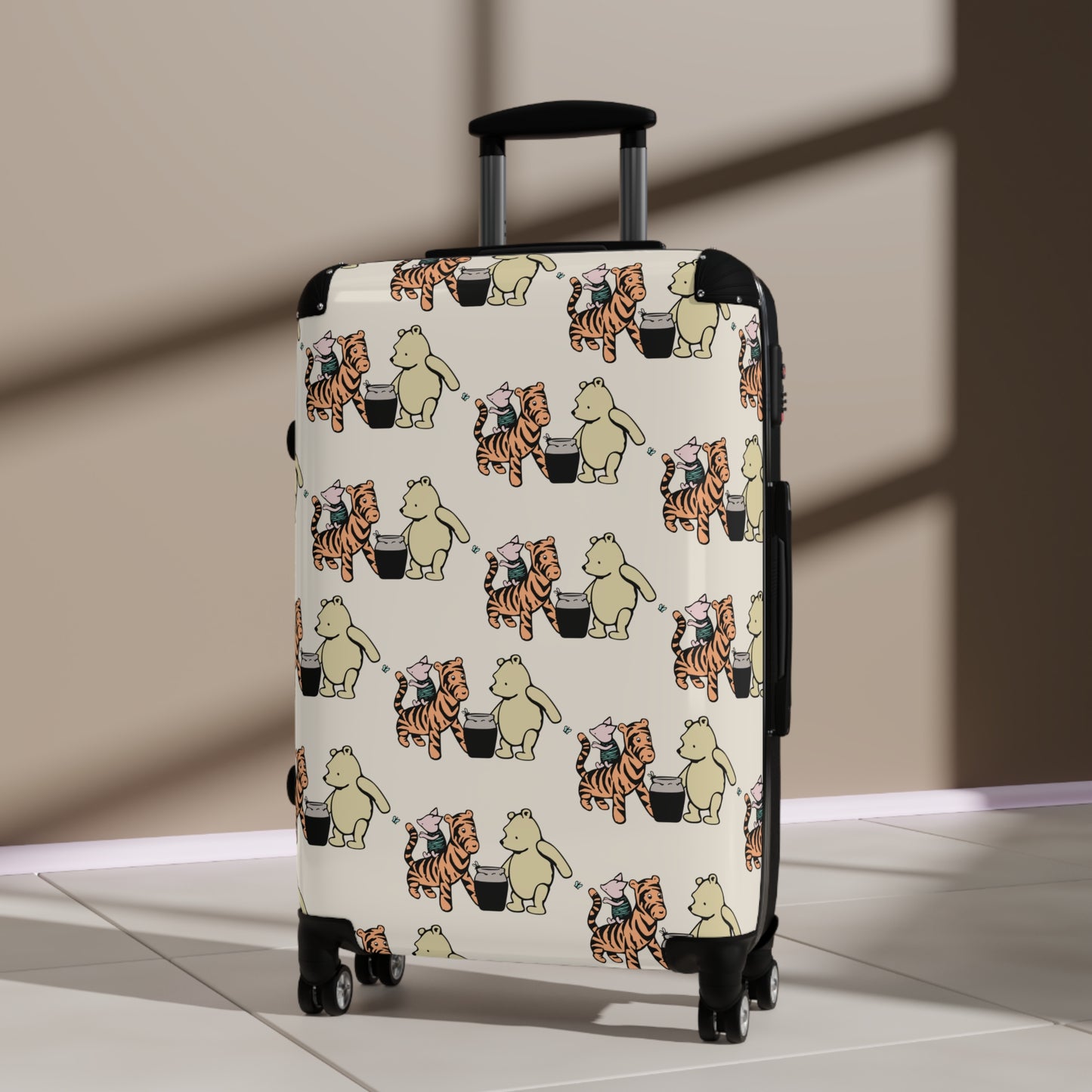 Bear and Tiger Pattern Suitcase | Cute Animal Luggage Cover