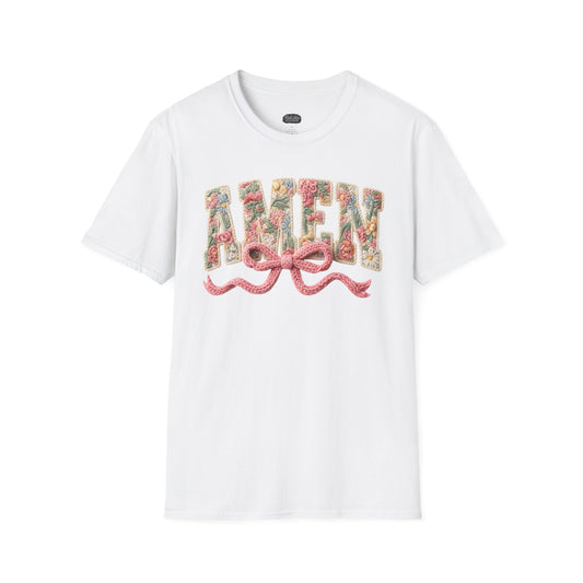 Alien Floral Script T-Shirt — Pink Bow Graphic Tee