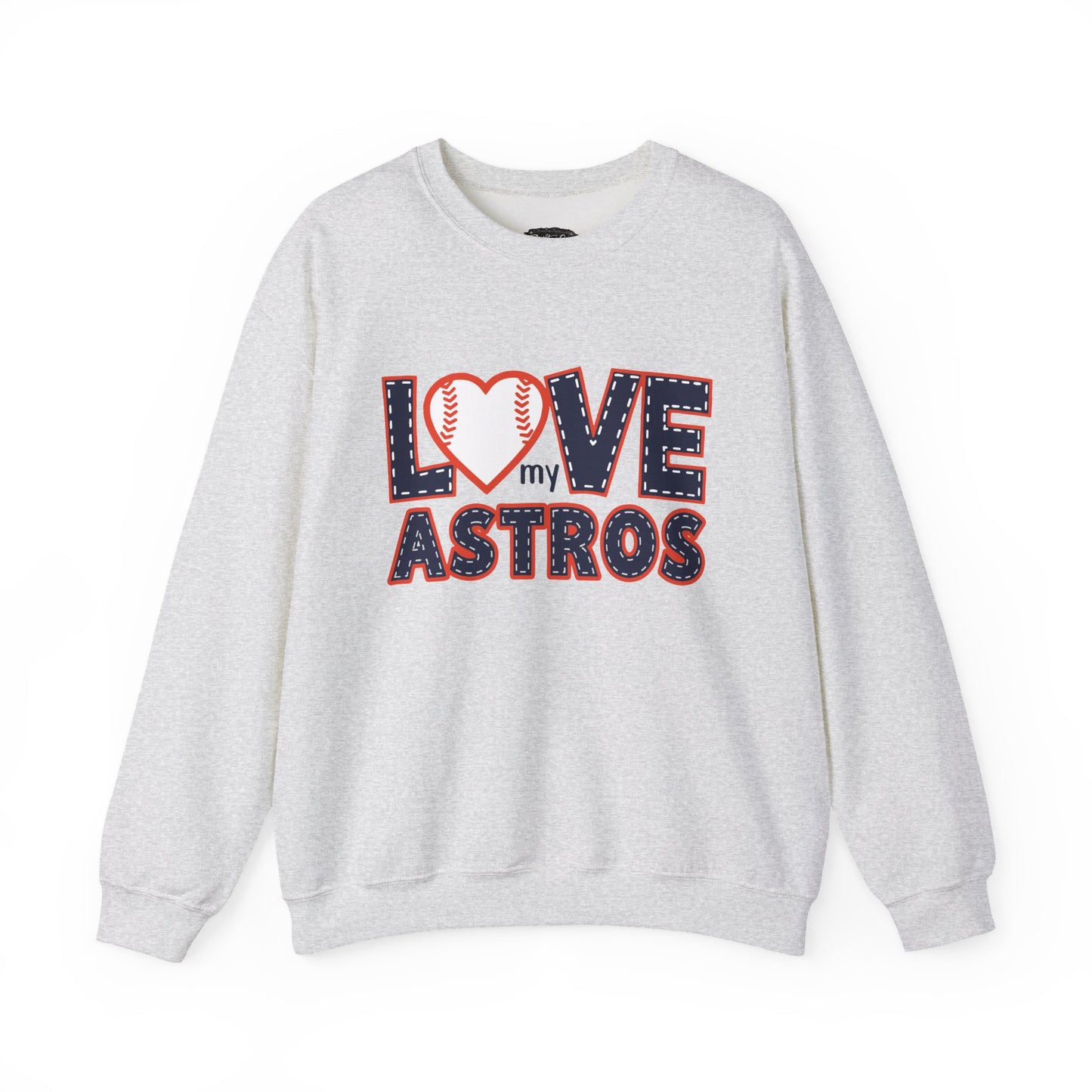 Love My Astros Sweatshirt | Baseball Heart Crewneck