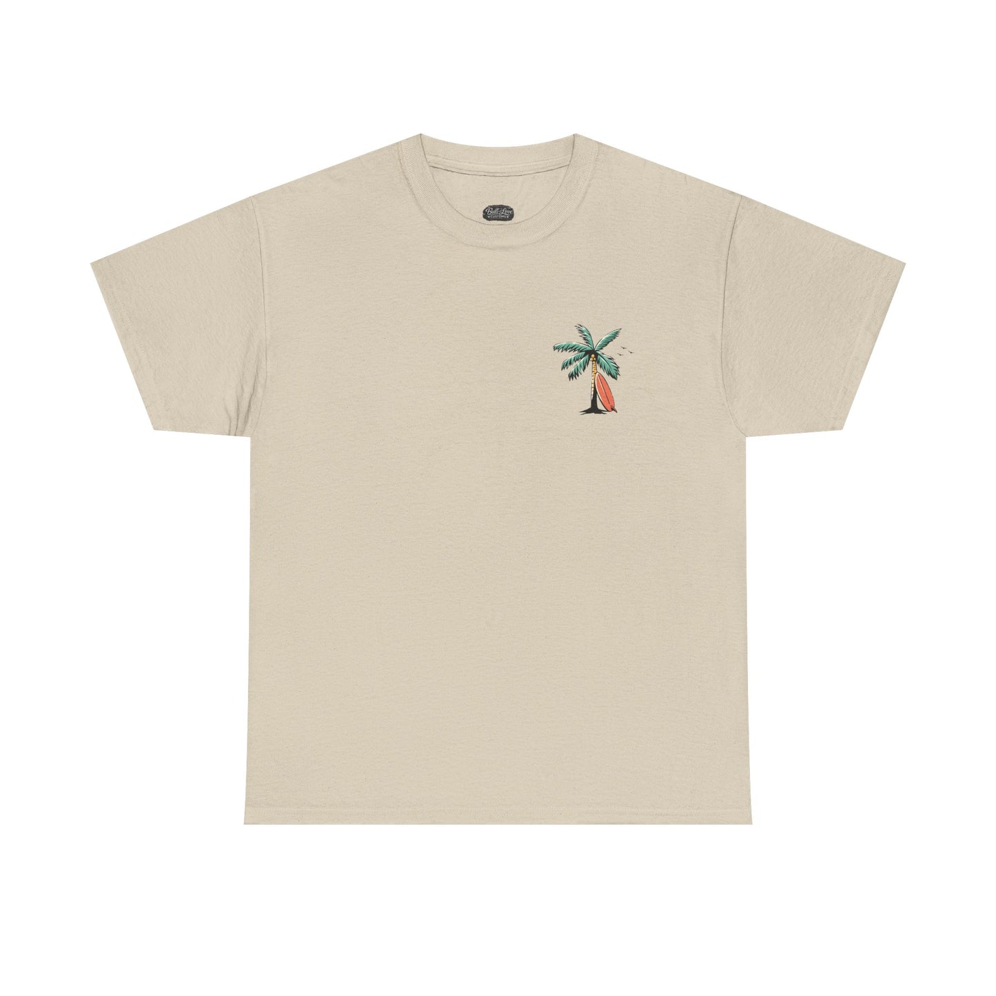 T-Shirt — "Even the Wind and Waves Obey Him" Palm Tree Surf Christian Tee
