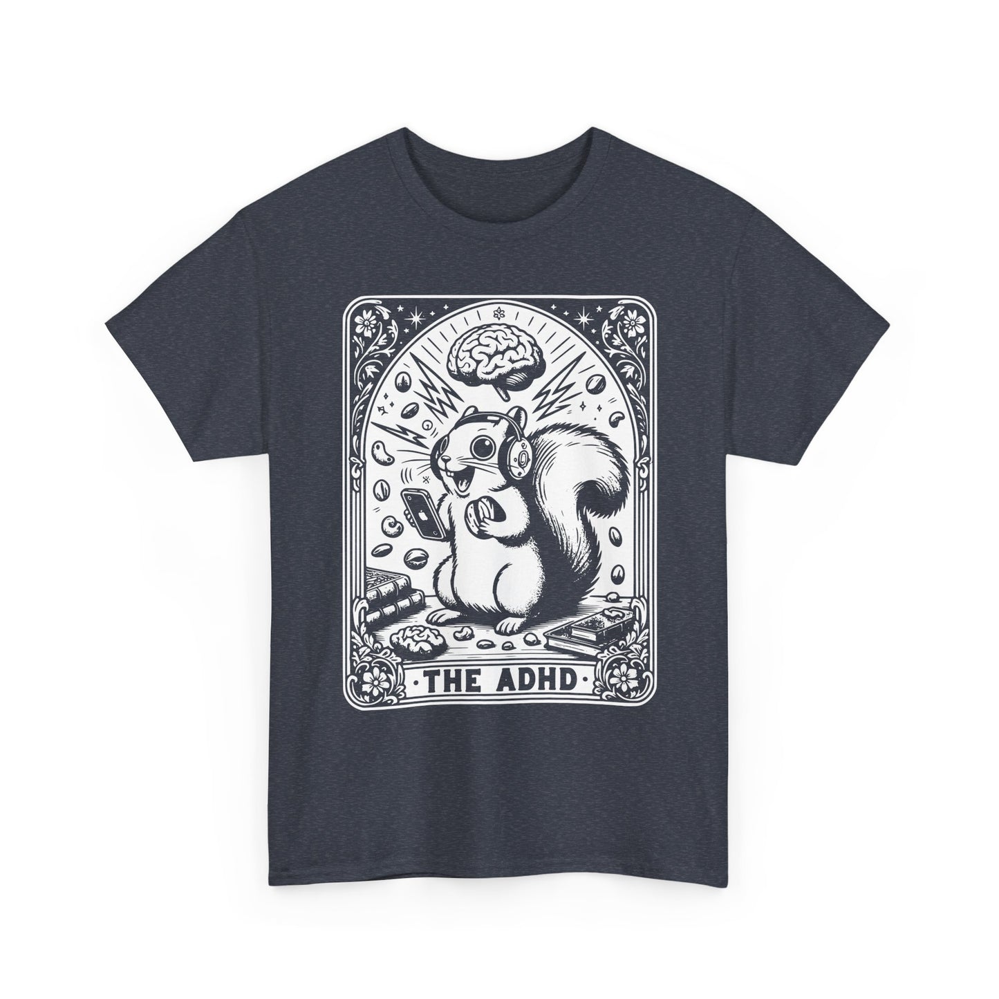 The ADHD Squirrel Tee | Cute Retro Illustration, Mental Health Awareness
