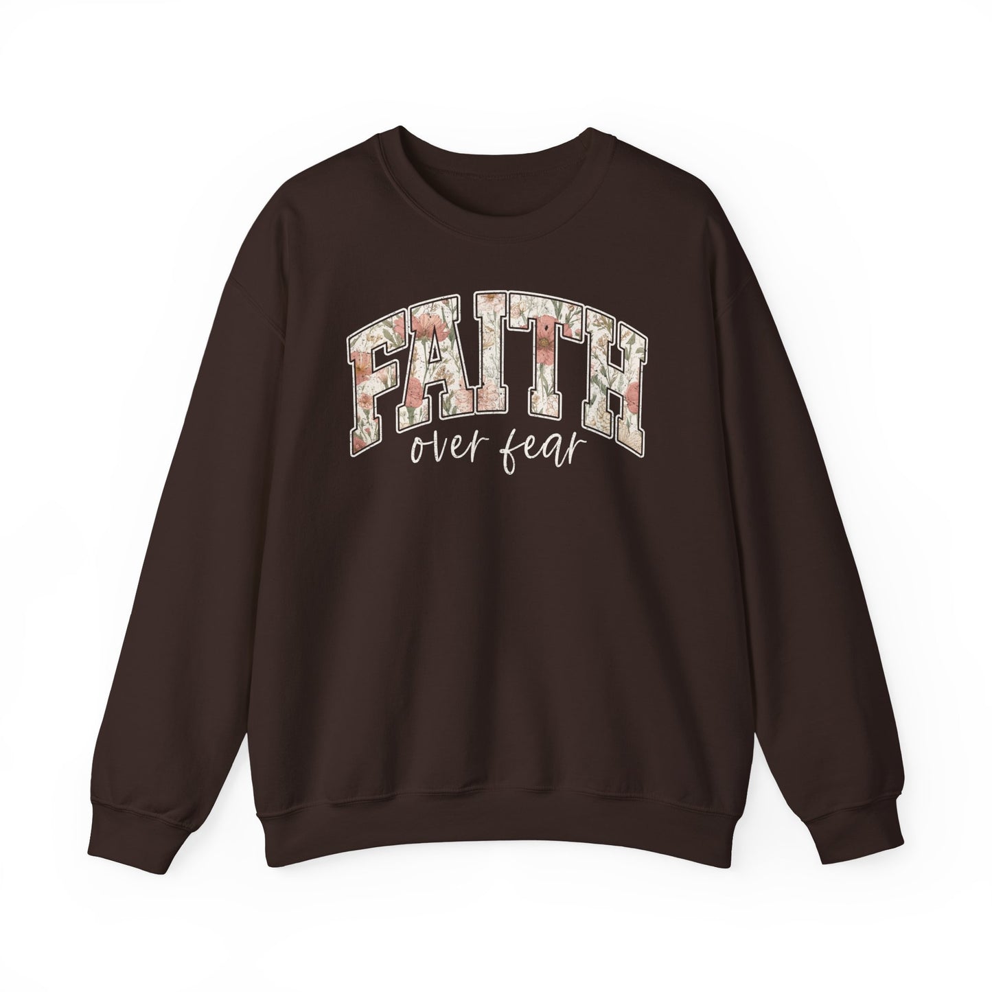 Faith Floral Crewneck Sweatshirt — Women's Floral 'FAITH' Pullover