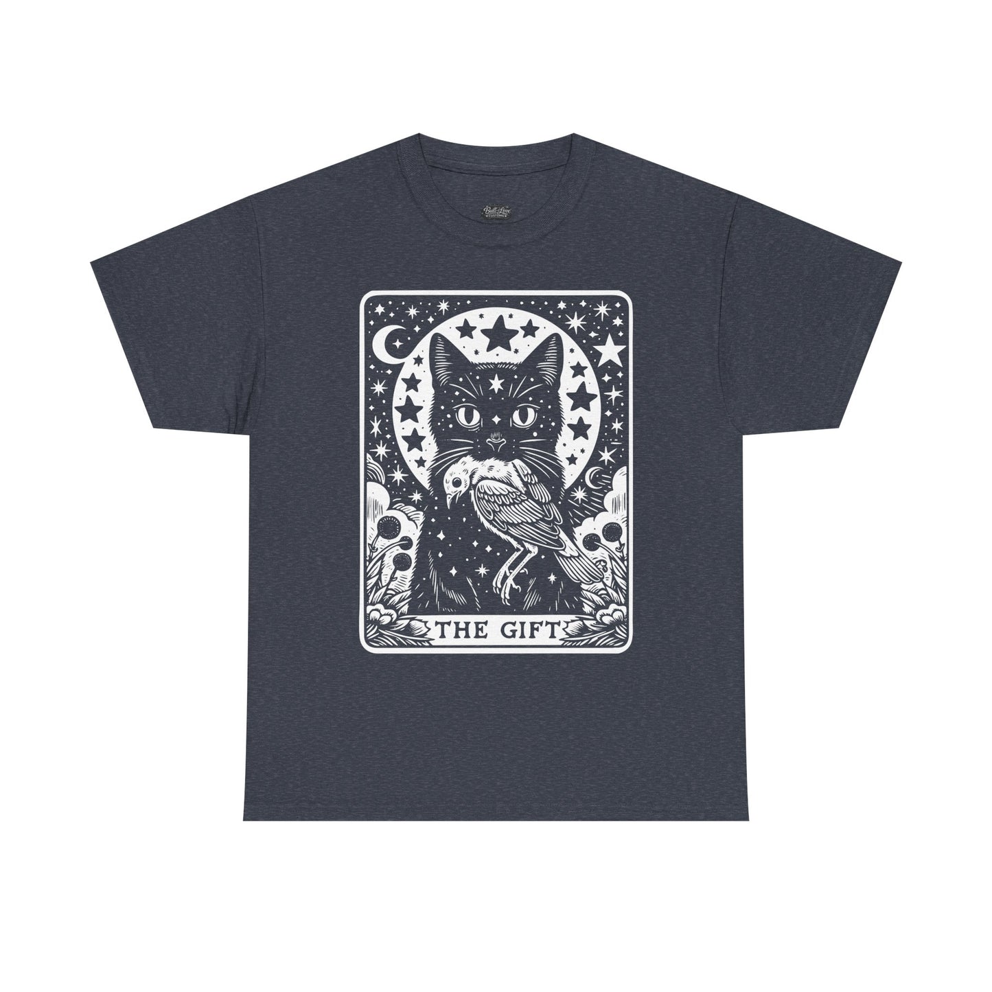 Tarot Cat The Gift Tee | Mystical Cat Tarot Card shirt, Occult Stars Moon Design