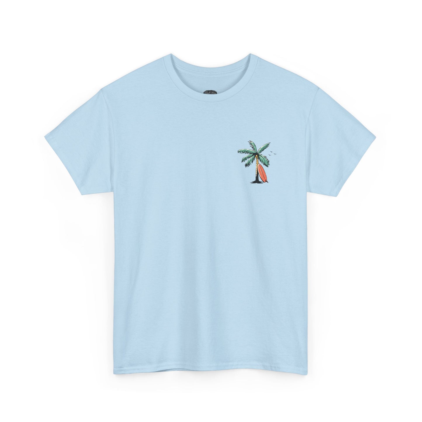 T-Shirt — "Even the Wind and Waves Obey Him" Palm Tree Surf Christian Tee
