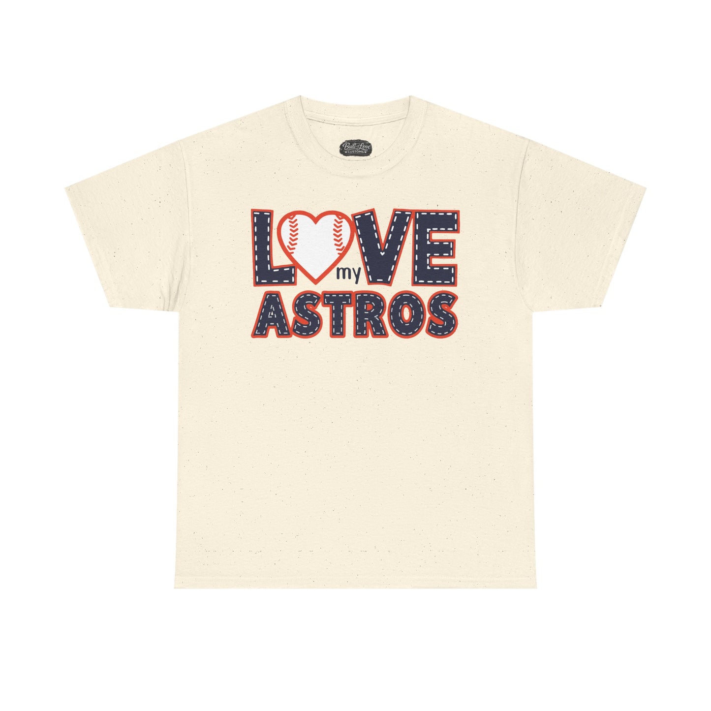 Love My Astros T-Shirt | Baseball Heart Logo, Houston Astros Fan Tee