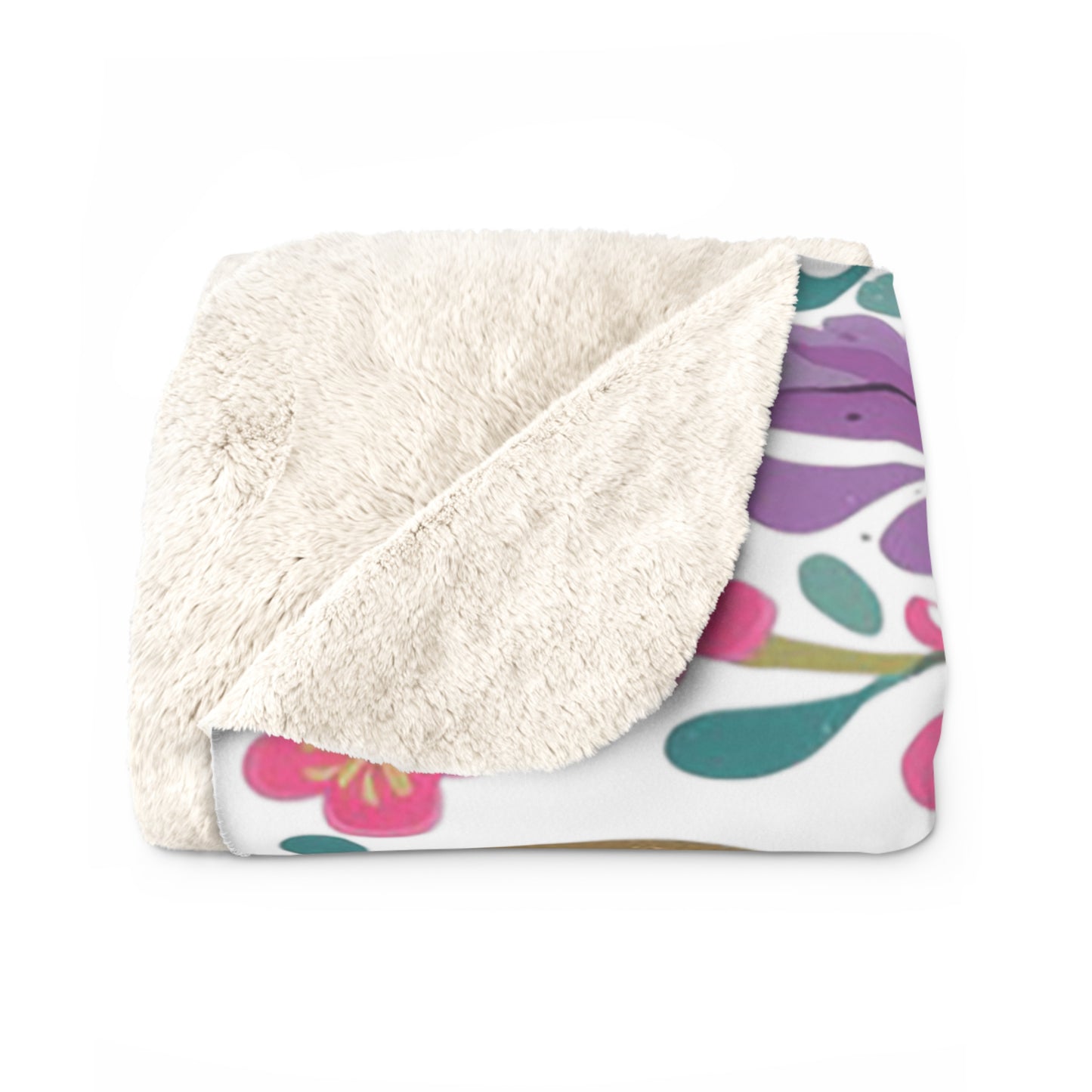 Daughter of the King Sherpa Fleece Blanket | Floral Scripture Throw