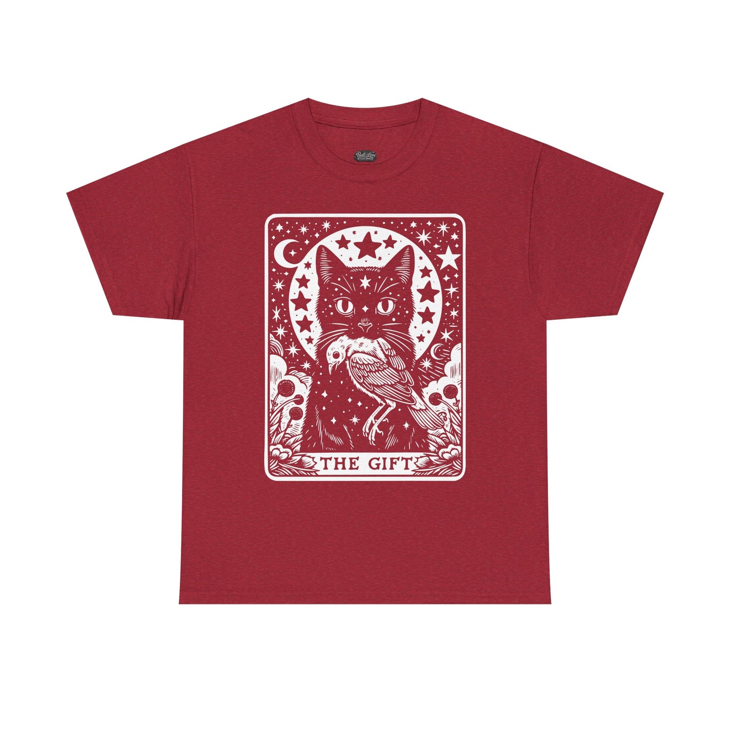 Tarot Cat The Gift Tee | Mystical Cat Tarot Card shirt, Occult Stars Moon Design