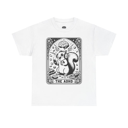 The ADHD Squirrel Tee | Cute Retro Illustration, Mental Health Awareness